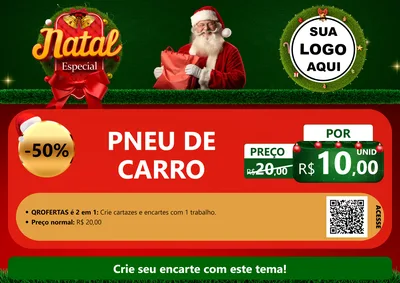 Modelo de Cartaz para Cartaz A4 Horizontal com o tema Natal Especial para Auto peças