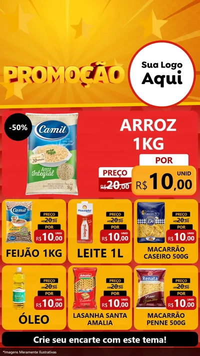 Modelo de Rede Social para Stories com o tema Promoção para Supermercado
