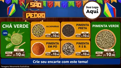 Modelo de TV para TV Horizontal com o tema São Pedro para Produtos Naturais
