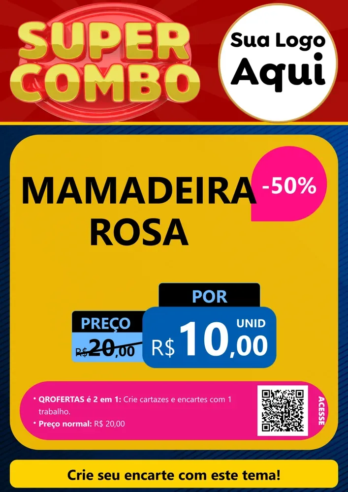 Modelo de Cartaz para Cartaz A4 Vertical com o tema Super Combo para Bebês