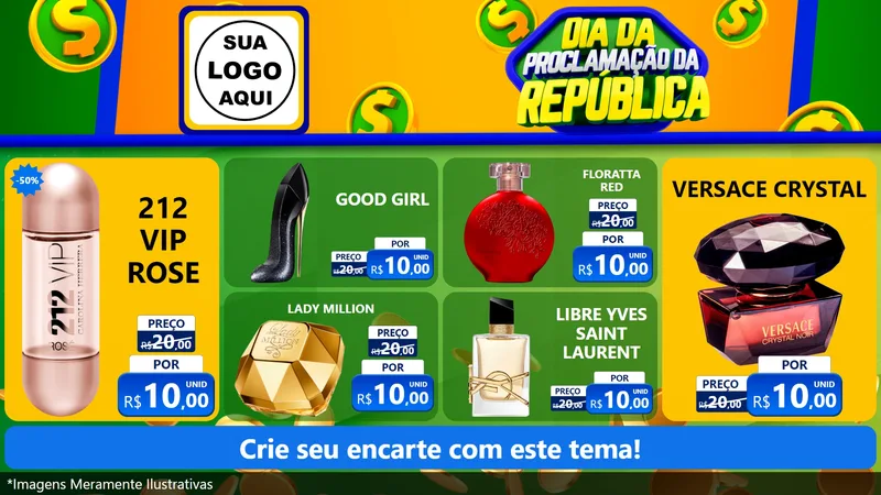 Modelo de TV para TV Horizontal com o tema Dia Da Proclamação da República para Perfumes
