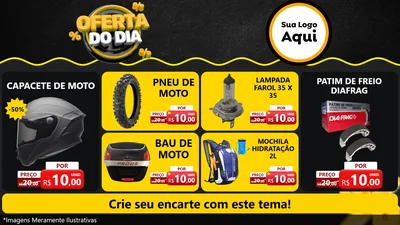 Modelo de TV para TV Horizontal com o tema Oferta Do Dia para Moto peças