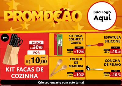 Modelo de Encarte para Encarte A4 Horizontal com o tema Promoção para Utilidades Domésticas