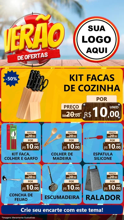 Modelo de Rede Social para Stories com o tema Verão de Ofertas para Utilidades Domésticas