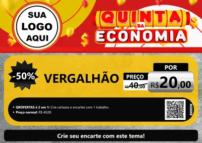 Modelo de Cartaz para Cartaz A4 Horizontal com o tema Quinta da Economia para Ferragens