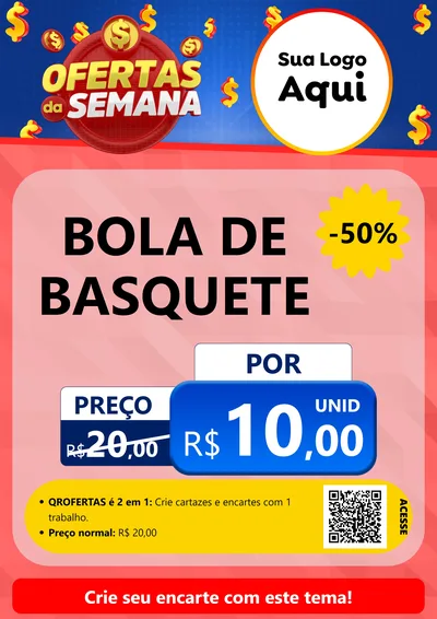 Modelo de Cartaz para Cartaz A4 Vertical com o tema Ofertas Da Semana para Artigos Esportivos