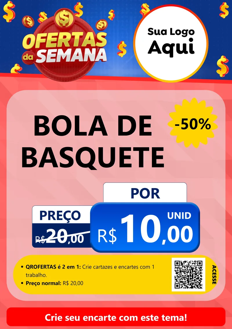 Modelo de Cartaz para Cartaz A4 Vertical com o tema Ofertas Da Semana para Artigos Esportivos