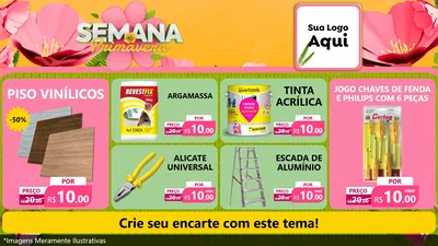 Modelo de TV para TV Horizontal com o tema Semana da Primavera para Material para Construção