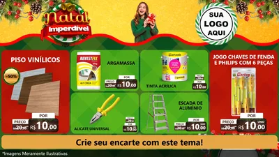 Modelo de TV para TV Horizontal com o tema Natal Imperdível para Material para Construção