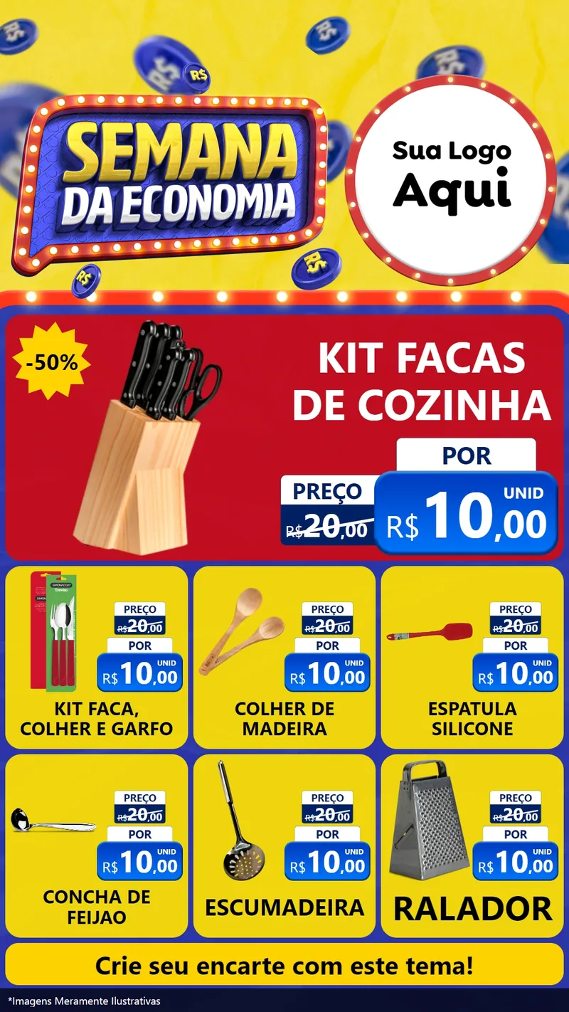 Modelo de Rede Social para Stories com o tema Semana da Economia para Utilidades Domésticas