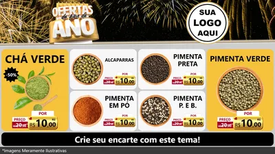 Modelo de TV para TV Horizontal com o tema Ofertas de Fim de Ano para Produtos Naturais