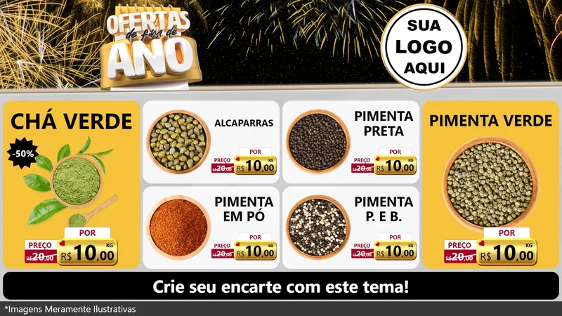 Modelo de TV para TV Horizontal com o tema Ofertas de Fim de Ano para Produtos Naturais