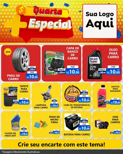 Modelo de Rede Social para Feed Instagram com o tema Quarta Mais Especial para Auto peças