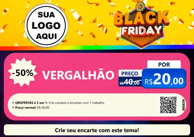 Modelo de Cartaz para Cartaz A4 Horizontal com o tema Black Friday para Ferragens