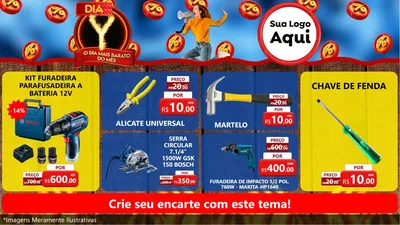 Modelo de TV para TV Horizontal com o tema Dia Y - O Dia Mais Barato Do Mês para Maquinas e Ferramentas