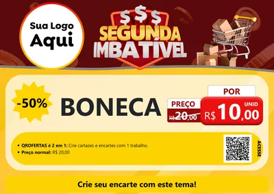 Modelo de Cartaz para Cartaz A4 Horizontal com o tema Segunda Imbatível para Brinquedos