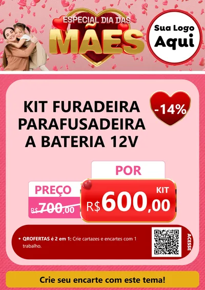 Modelo de Cartaz para Cartaz A4 Vertical com o tema Especial Dia Das Mães para Maquinas e Ferramentas
