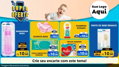 Modelo de TV para TV Horizontal com o tema Super Oferta - Bebê para Bebês