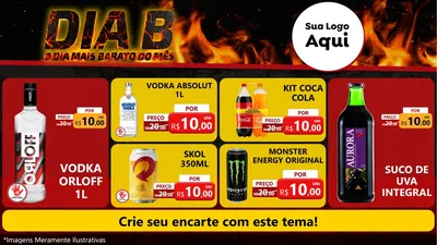 Modelo de TV para TV Horizontal com o tema Dia B para Distribuidora de bebidas
