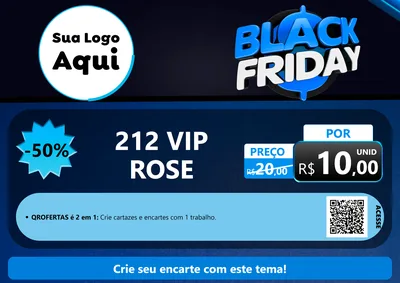 Modelo de Cartaz para Cartaz A4 Horizontal com o tema Black Friday para Perfumes