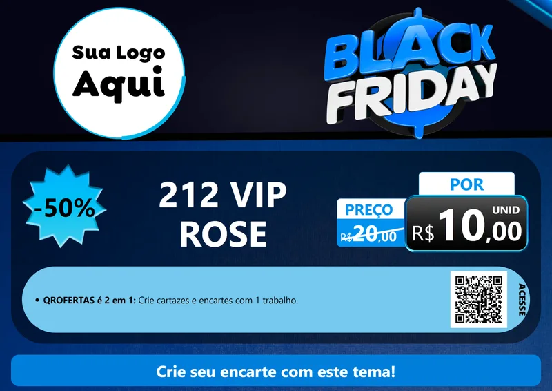 Modelo de Cartaz para Cartaz A4 Horizontal com o tema Black Friday para Perfumes
