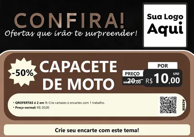 Modelo de Cartaz para Cartaz A4 Horizontal com o tema Confira! Ofertas que irão te surpreender! para Moto peças