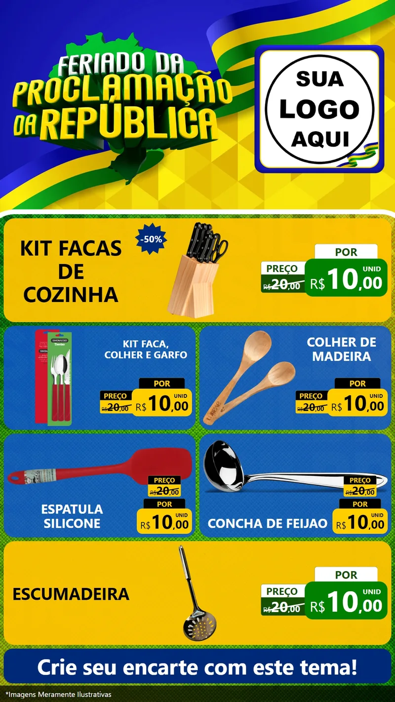 Modelo de TV para TV Vertical com o tema Feriado da Proclamação da República para Utilidades Domésticas