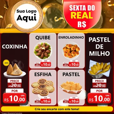 Modelo de Rede Social para Feed Facebook com o tema Sexta do Real para Salgadaria
