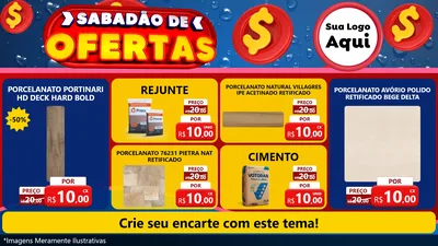 Modelo de TV para TV Horizontal com o tema Sabadão de Ofertas para Pisos e revestimentos
