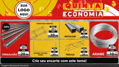 Modelo de TV para TV Horizontal com o tema Quinta da Economia para Ferragens
