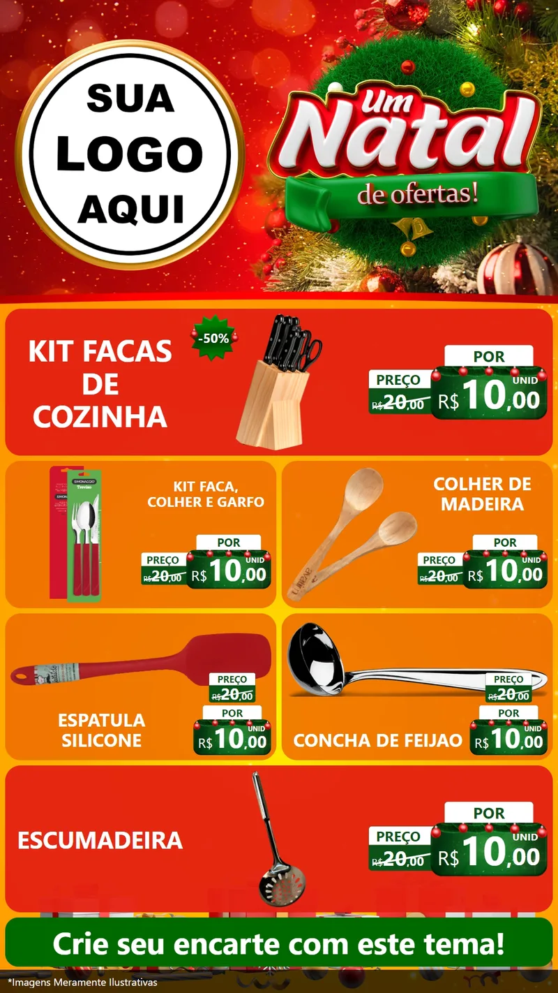 Modelo de TV para TV Vertical com o tema Um Natal de Ofertas para Utilidades Domésticas