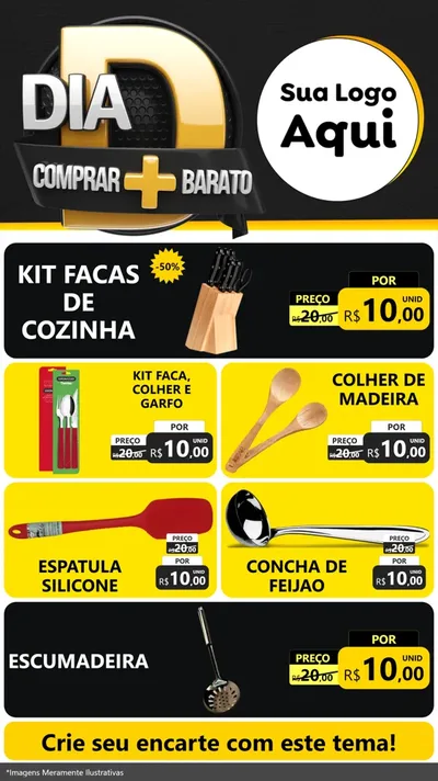 Modelo de TV para TV Vertical com o tema Dia D Mais Economia para Utilidades Domésticas