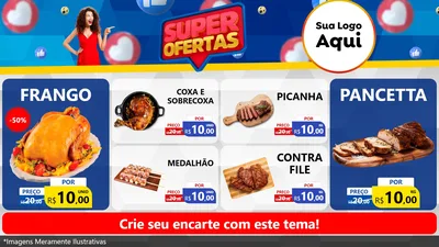 Modelo de TV para TV Horizontal com o tema Super Ofertas para Assados