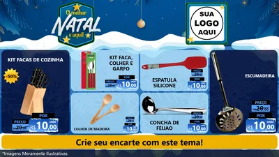 Modelo de TV para TV Horizontal com o tema O Melhor Natal É Aqui! para Utilidades Domésticas