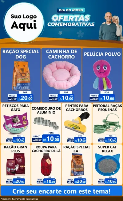 Modelo de Encarte para Encarte Grande com o tema Dia do Idoso