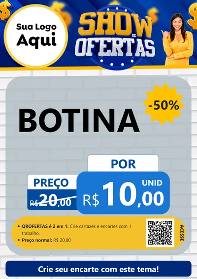 Modelo de Cartaz para Cartaz A4 Vertical com o tema Show de Ofertas para Agropecuária