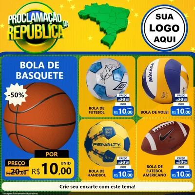 Modelo de Rede Social para Feed Facebook com o tema Proclamação da República para Artigos Esportivos