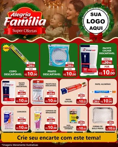 Modelo de Rede Social para Feed Instagram com o tema Alegria Em Família - Super Ofertas para Embalagens