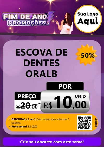Modelo de Cartaz para Cartaz A4 Vertical com o tema Fim de Ano Promoções para Higiene Pessoal