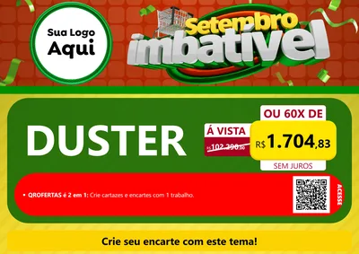Modelo de Cartaz para Cartaz A4 Horizontal com o tema Setembro Imbatível para Concessionaria de Carros