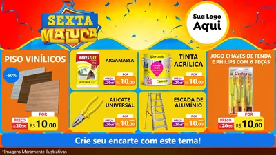 Modelo de TV para TV Horizontal com o tema Sexta Maluca para Material para Construção