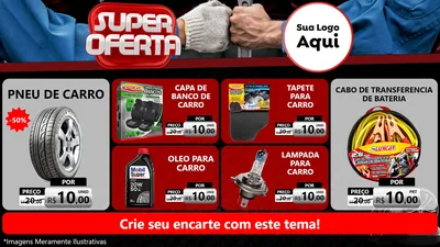 Modelo de TV para TV Horizontal com o tema Super Oferta - Autopeças para Auto peças