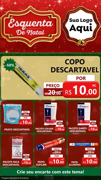 Modelo de Rede Social para Stories com o tema Esquenta de Natal para Embalagens