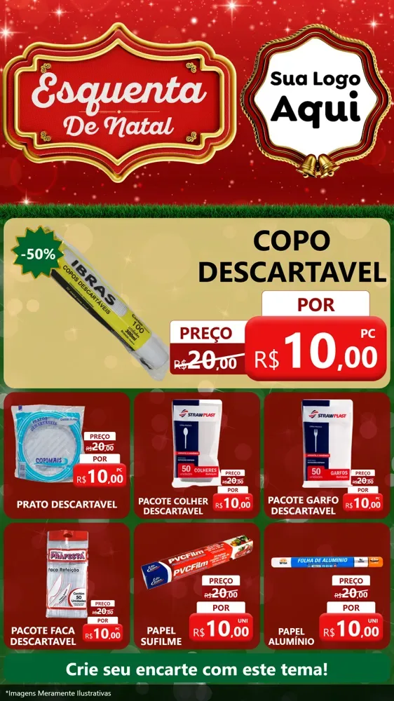Modelo de Rede Social para Stories com o tema Esquenta de Natal para Embalagens