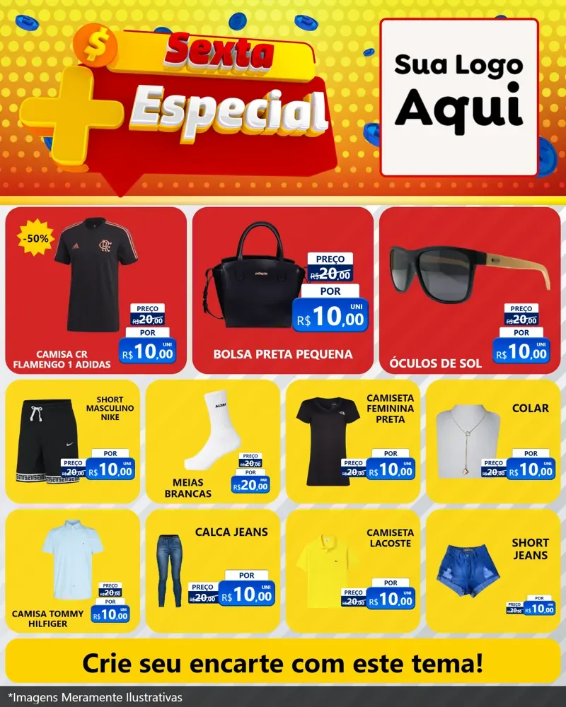 Modelo de Rede Social para Feed Instagram com o tema Sexta Mais Especial para Roupas e acessórios