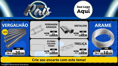 Modelo de TV para TV Horizontal com o tema Sorteio Dia Dos Pais para Ferragens
