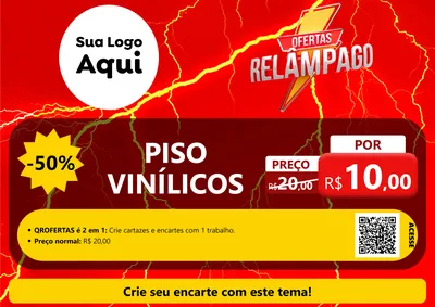 Modelo de Cartaz para Cartaz A4 Horizontal com o tema Ofertas Relâmpago para Material para Construção