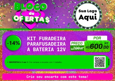 Modelo de Cartaz para Cartaz A4 Horizontal com o tema Bloco de Ofertas para Maquinas e Ferramentas