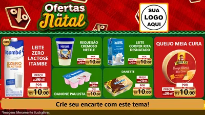 Modelo de TV para TV Horizontal com o tema Ofertas de Natal para Frios e Laticínios