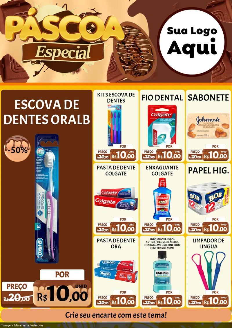 Modelo de Encarte para Encarte A4 Vertical com o tema Páscoa Especial para Higiene Pessoal
